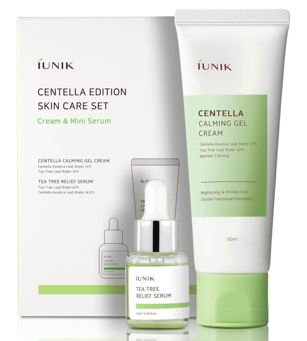 iUnik Centella Edition Skincare Set (60 ml Gel Cream + 15 ml Serum)